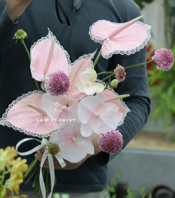 Bó hoa cô dâu Pearl Blush