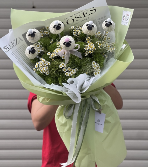 Bó Hoa Đếm Cừu Size Lớn - Độc Đáo Dễ Thương