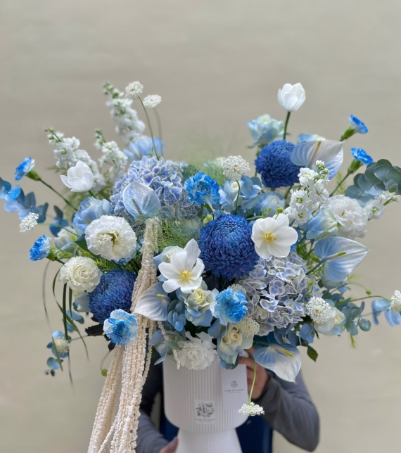 Bình hoa tone xanh dương big size