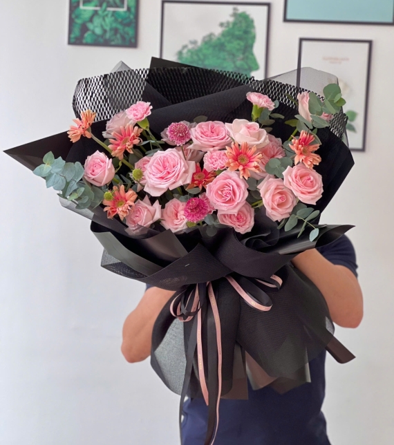 Bó hoa Ohara hồng mix