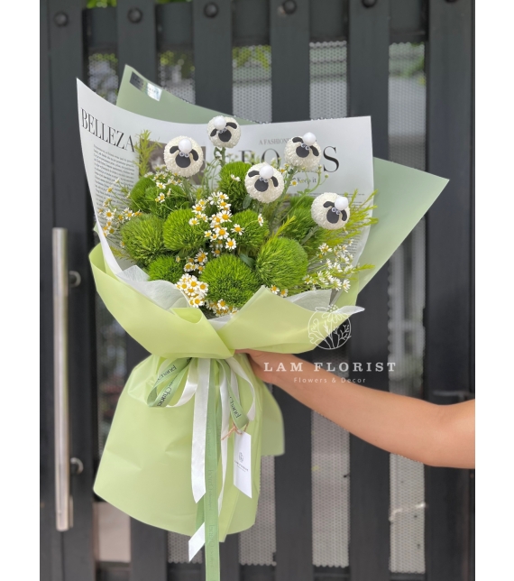 Bó Hoa Đếm Cừu Size Lớn - Độc Đáo Dễ Thương