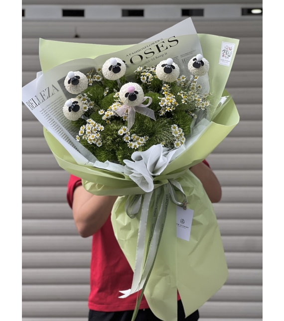 Bó Hoa Đếm Cừu Size Lớn - Độc Đáo Dễ Thương