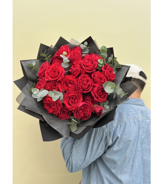 Bó hoa tròn Ohara Đỏ 