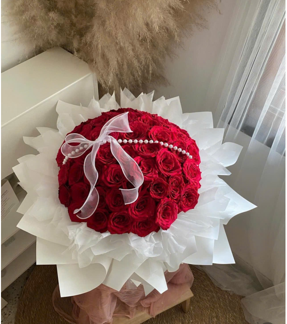 Bó Ohara đỏ tròn 99 bông