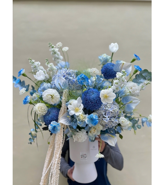 Bình hoa tone xanh dương big size