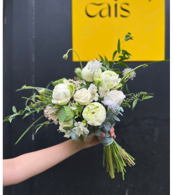 Hoa cưới Sen trắng mix