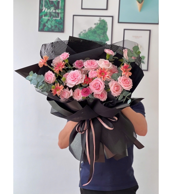 Bó hoa Ohara hồng mix