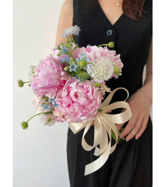 Hoa cưới Peony hồng xinh