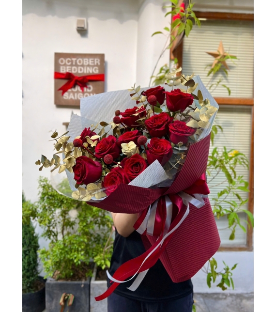 Bó 10 bông Ecuador nhập khẩu